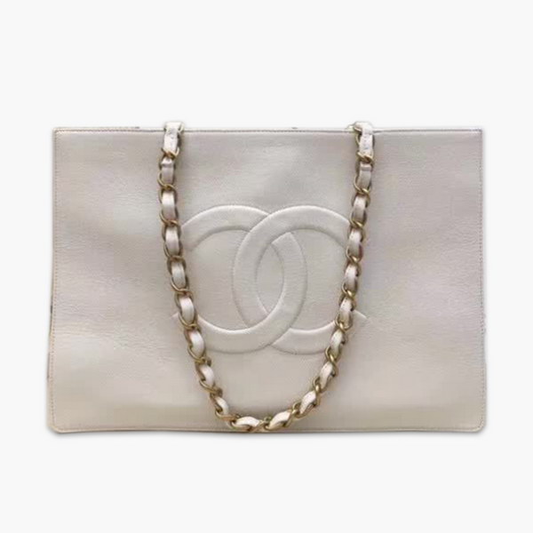 【原版皮】香奈儿/Chanel 大Logo全皮购物包，实用型设计理念，进口小牛皮，大容量，日常上班A4文件妥妥的，大小正好款式也不挑服装 ，休闲，裙装都可轻松驾驭，款号： AS1943