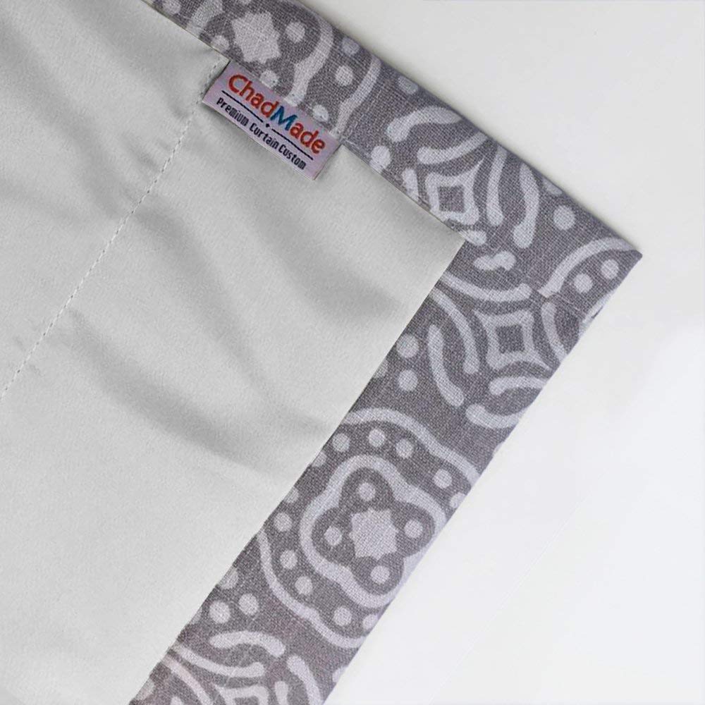 Geo Print Tab Top Drape Exclusive Home Curtain With Blackout Lining BQ66254