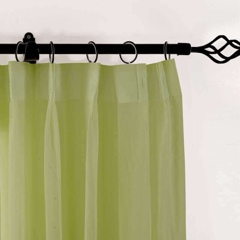 Indoor Outdoor Sheer Curtain Pinch Pleat Wide Opulent Voile Drape SCANDINA