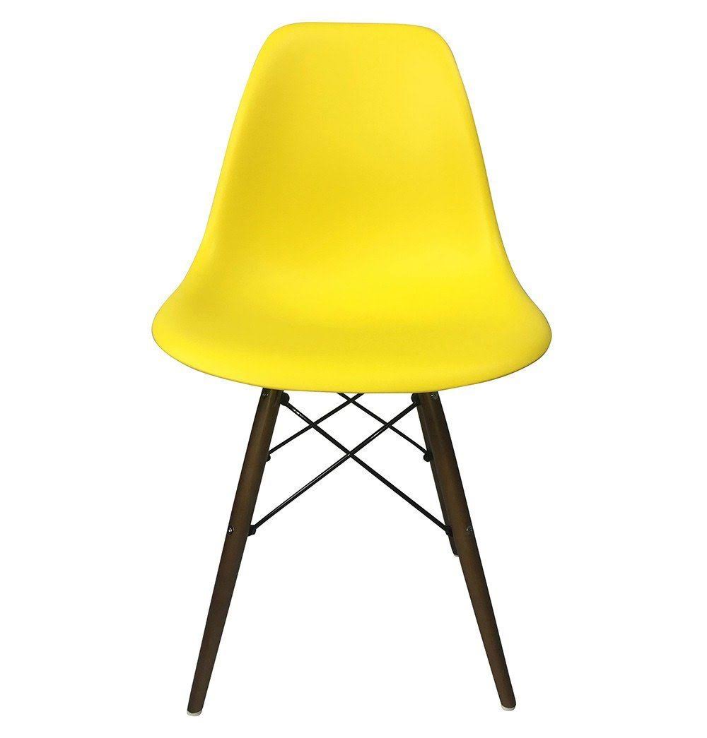 Eiffel Chair - Wooden Legs - light-green-pp, Light Walnut