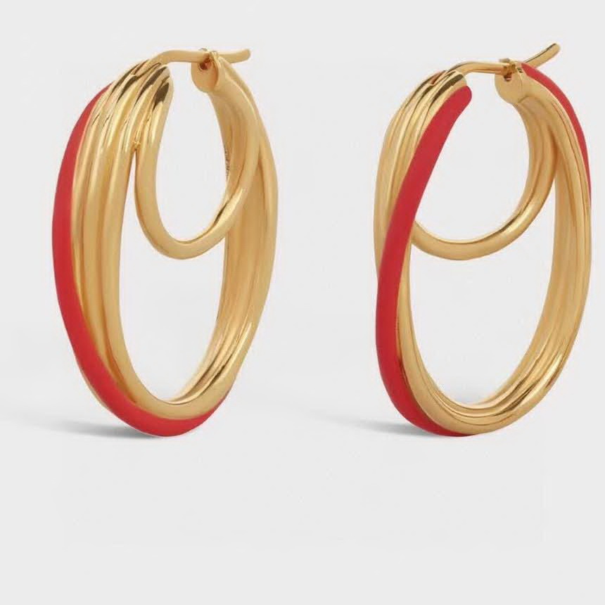 20秋季最新专柜款-Celine最新爆款系列椭圆圈圈耳环，满足你的各种场合搭配，一百万个推荐