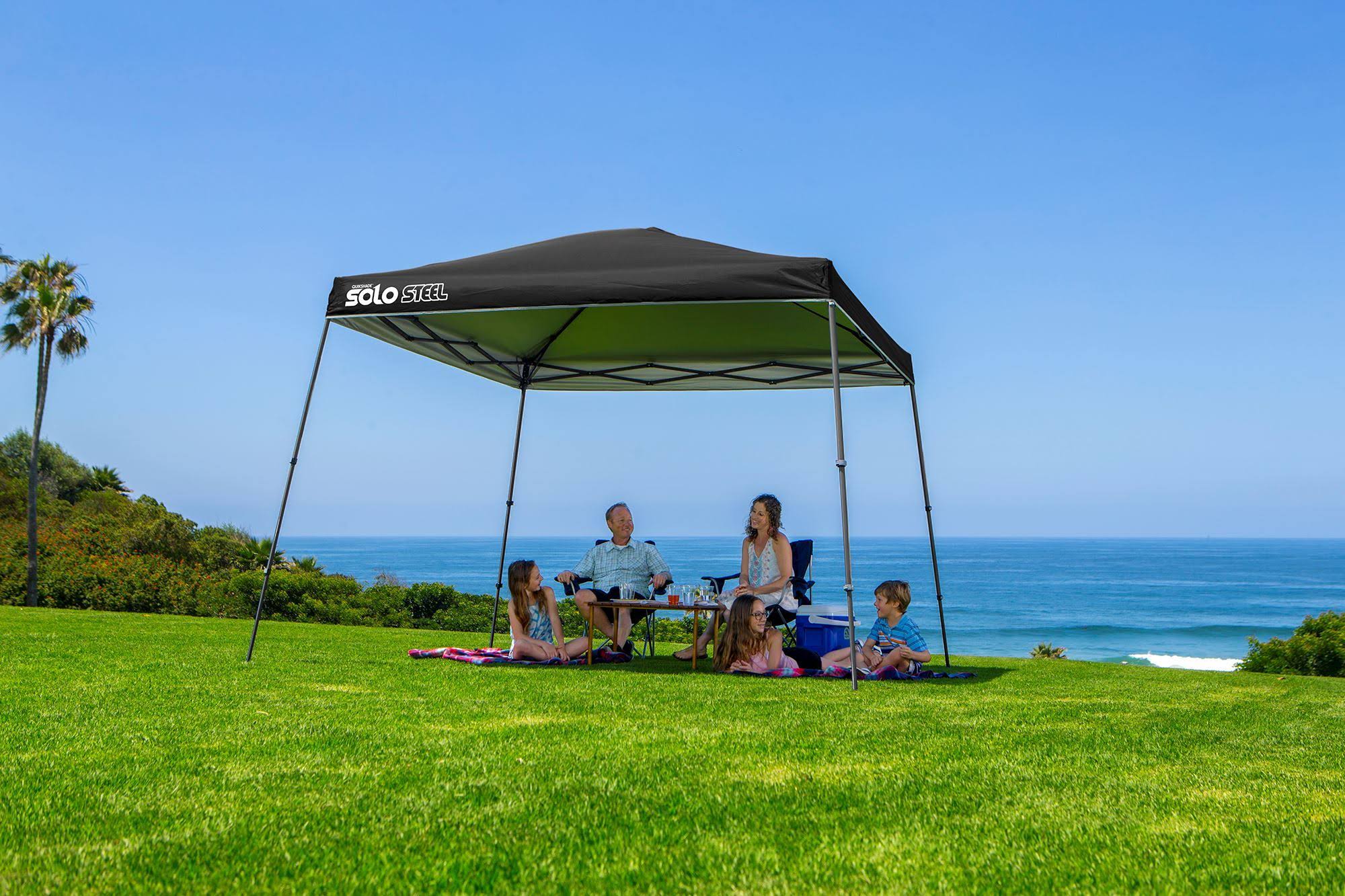 Quik Shade Solo Steel 90 11 x 11& Slant Leg Canopy - Black