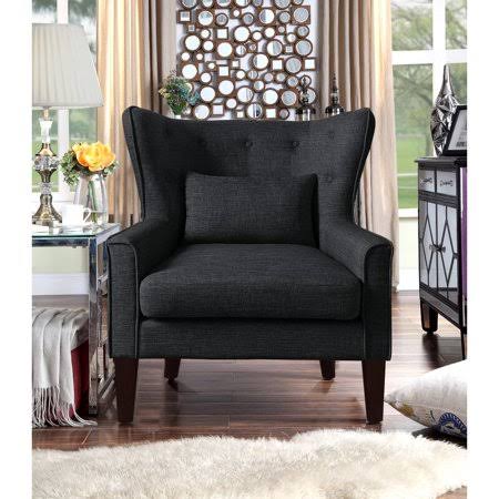 Millett Wingback Chair Three Posts Fabric: Charcoal