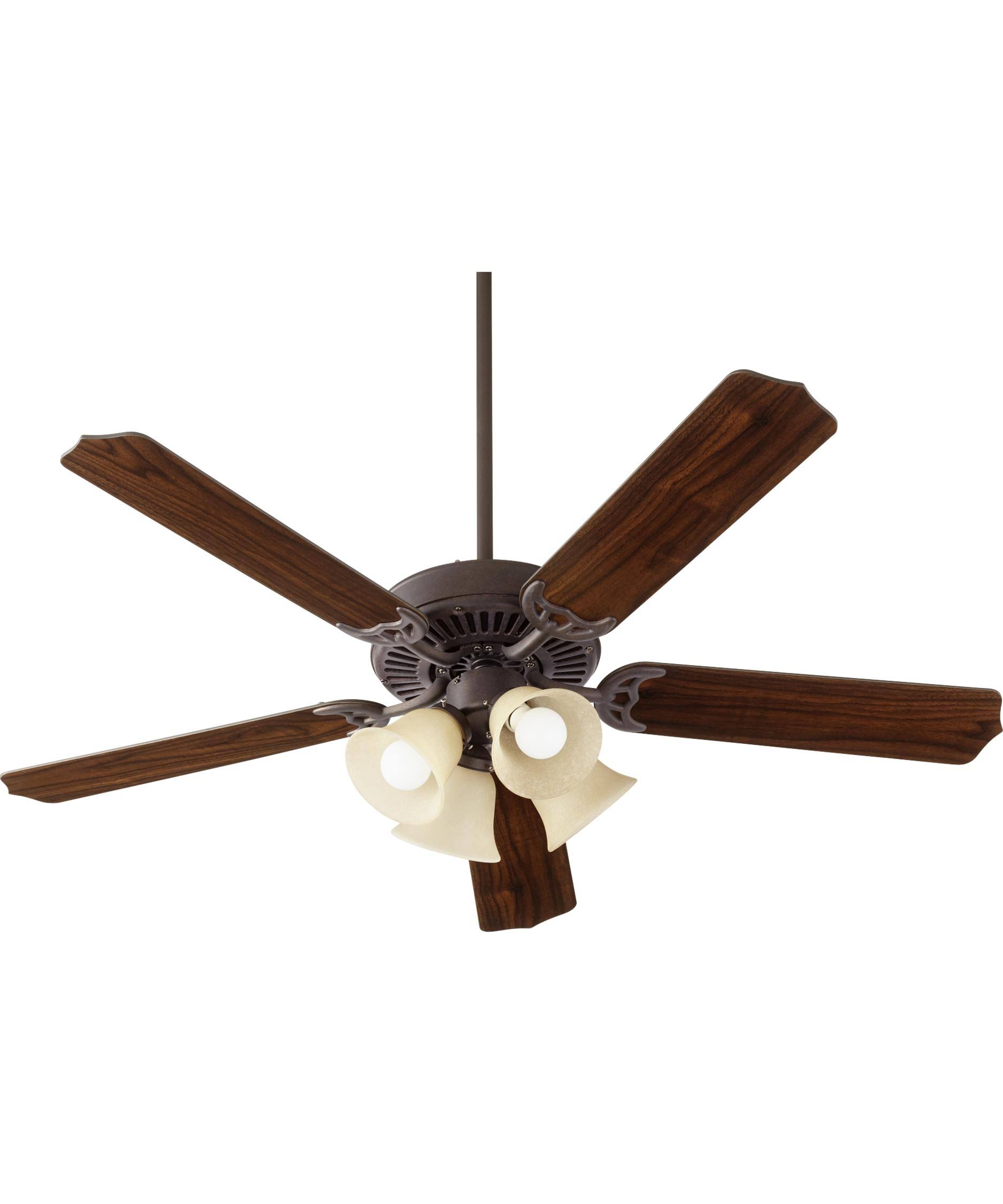 Quorum Capri IX 4 Ceiling Fan, Toasted Sienna/Amber Scavo - 7525-344
