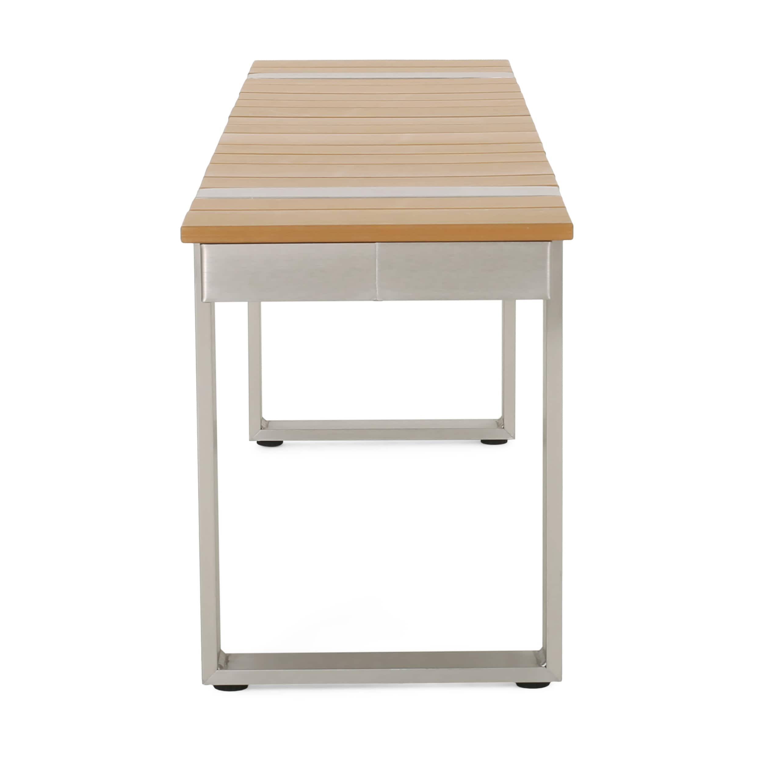 Christopher Knight Home 313718 Dining Bench, Silver + Gray