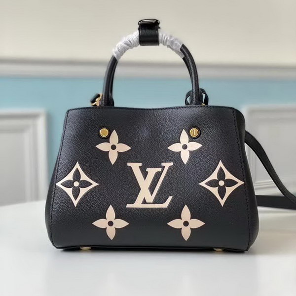 【原版皮】路易威登/LV Montaigne BB手袋，将Monogram图案先印染后压印于粒面皮革，与挺括线条相辅相成，有立体感的造型与精巧的内部设计，款号：M41053