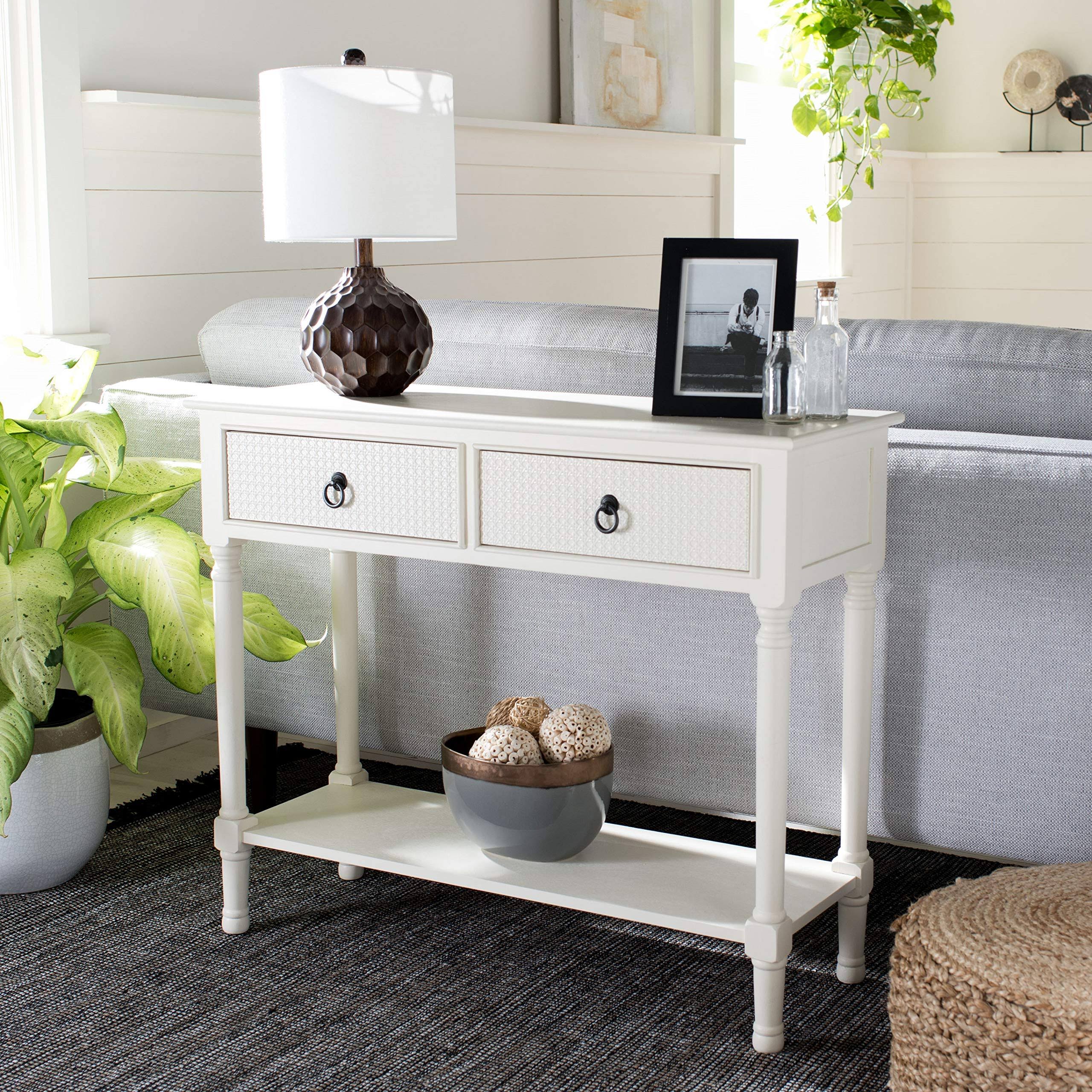 Safavieh Haines 2 Drawer Console Table - White