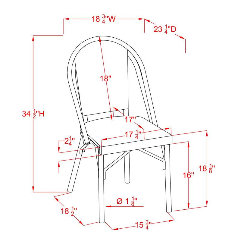 Furniture of America Devey Metal Patio 3-Piece 32x22 Table and Chair Set in Black - IDFBK1848-32-3P