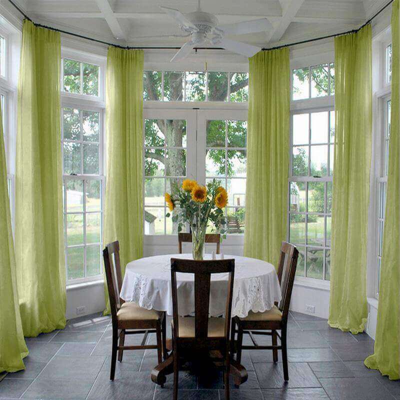 Indoor Outdoor Sheer Curtain Pinch Pleat Wide Opulent Voile Drape SCANDINA