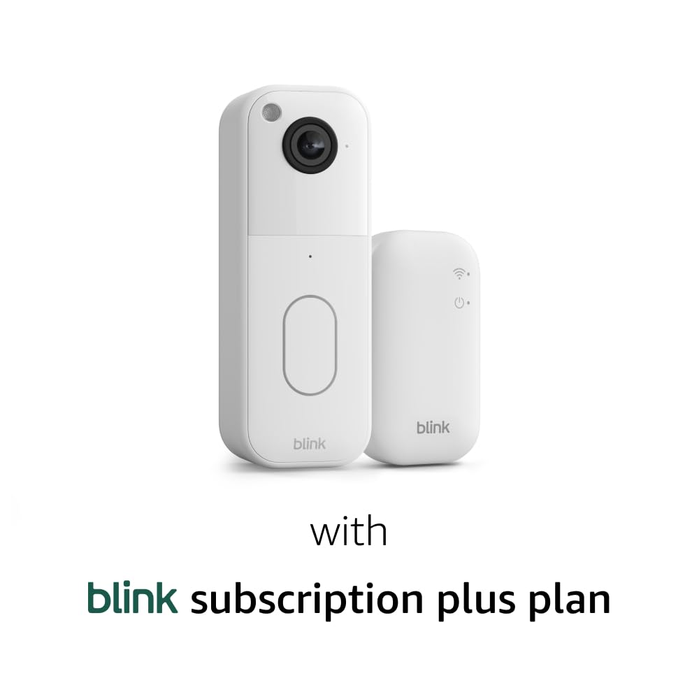 Blink Video Doorbell (newest model) – Head-to-toe HD view, two-year battery life, and edge AI processing. Required Sync Module not included – Add-On (Black)